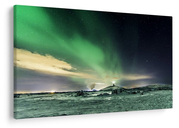 Tablou cu Aurora Borealis (90x60 cm)