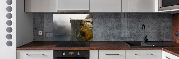 Panou sticla securizata bucatarie stâncă norvegiană