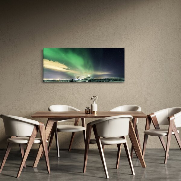 Tablou cu Aurora Borealis (120x50 cm)