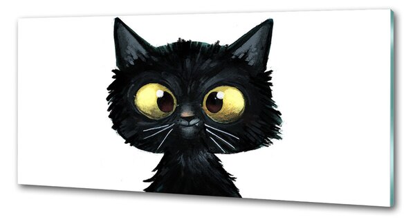 Sticlă pentru bucătărie Ilustrarea unei pisici