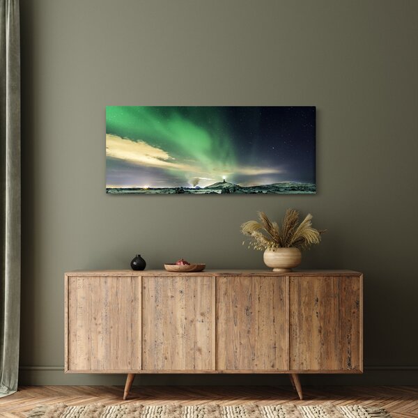 Tablou cu Aurora Borealis (120x50 cm)