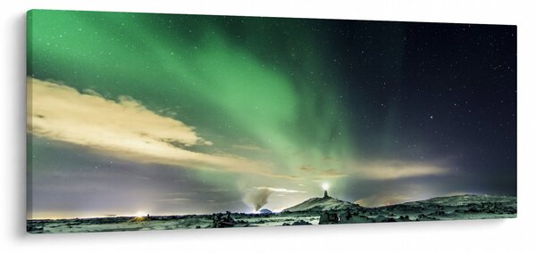 Tablou cu Aurora Borealis (120x50 cm)