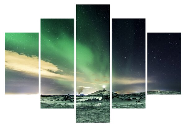 Tablou cu Aurora Borealis (150x105 cm)