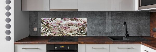 Sticlă bucătărie flori magnolia