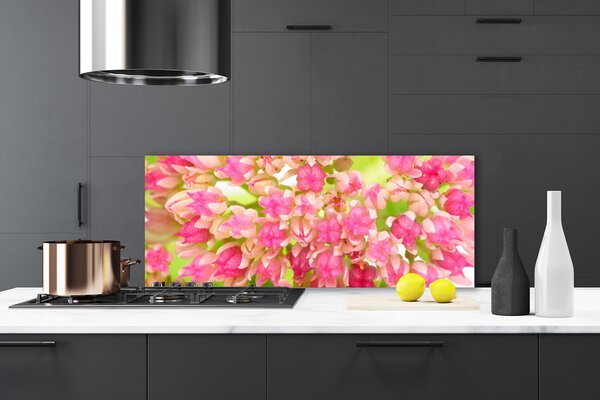 Panou sticla bucatarie Floare roz Floral