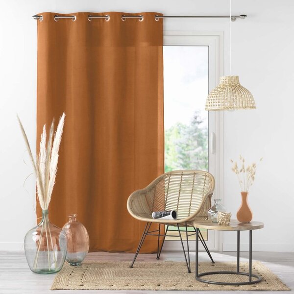 Draperie maro din microfibră 140x260 cm Absolu – douceur d'intérieur