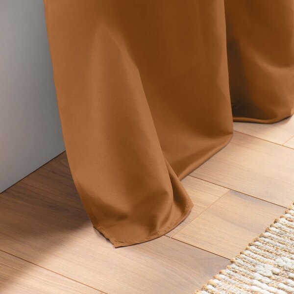 Draperie maro din microfibră 140x260 cm Absolu – douceur d'intérieur