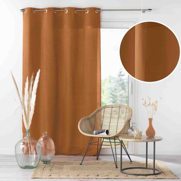 Draperie maro din microfibră 140x260 cm Absolu – douceur d'intérieur