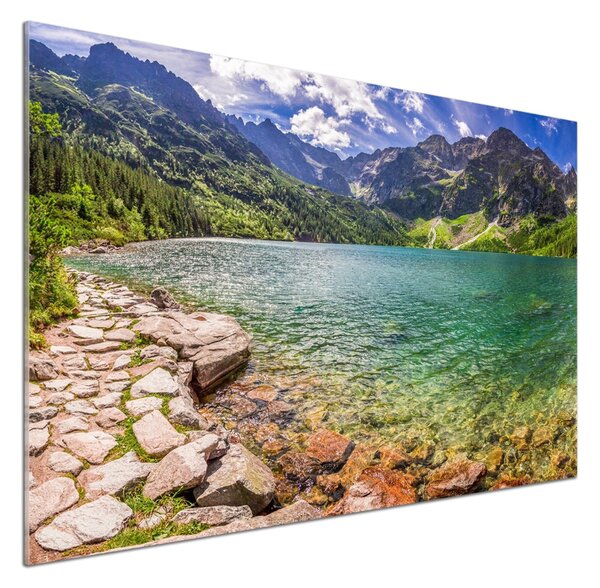 Panou sticlă decorativa bucătărie Marine ochi Tatry