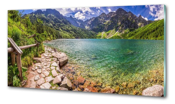 Panou sticlă decorativa bucătărie Marine ochi Tatry