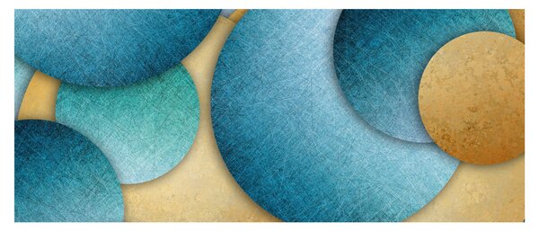 Tablou cu abstracție cercuri (120x50 cm)