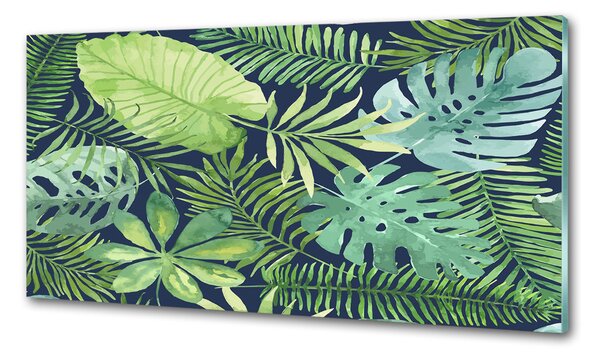 Panou sticla securizata bucatarie frunze tropicale