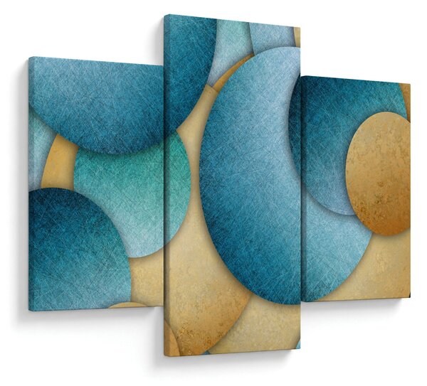 Tablou cu abstracție cercuri (90x60 cm)