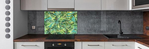 Sticlă pentru bucătărie frunze tropicale