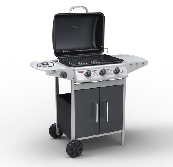 Grătar BBQ pe gaz cu arzător lateral Avenberg BOSTON