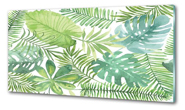 Sticlă bucătărie frunze tropicale
