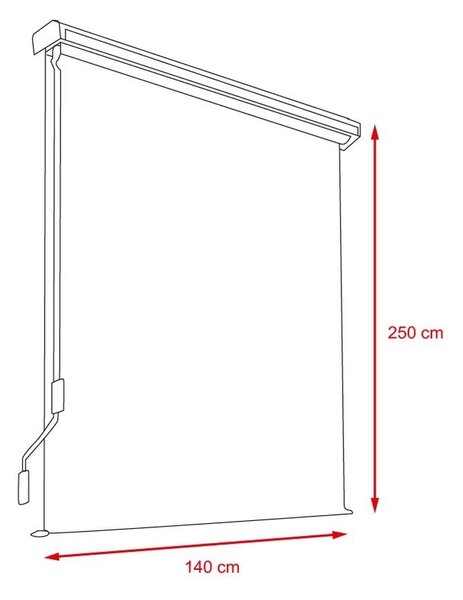 Marchiză verticală Avenberg TACOMA, lățime 140 cm - Gri
