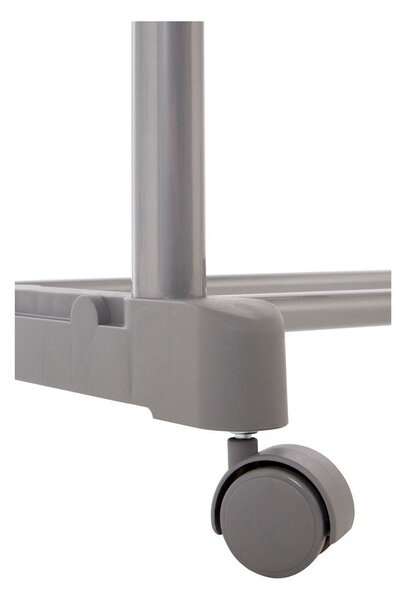 Suport pentru haine argintiu telescopic/cu roți din metal – Premier Housewares