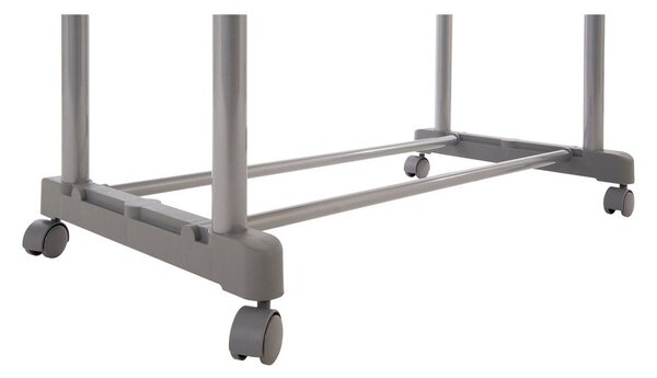 Suport pentru haine argintiu telescopic/cu roți din metal – Premier Housewares