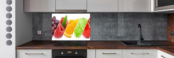Panou sticla securizata bucatarie Fructe si legume