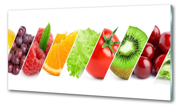 Panou sticla securizata bucatarie Fructe si legume
