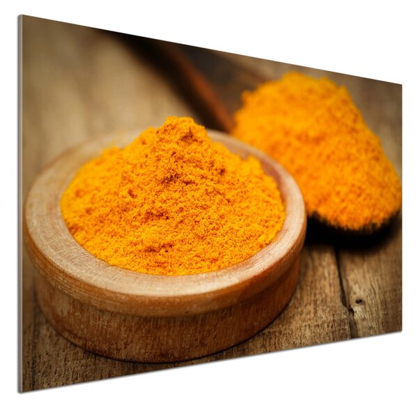 Panou sticlă bucătărie condiment turmeric