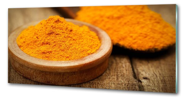Panou sticlă bucătărie condiment turmeric