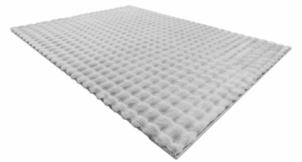 Model Blana Iepure Lop 076, Covor Sufragerie Dormitor, Efect 3D, Gri 50 x 80