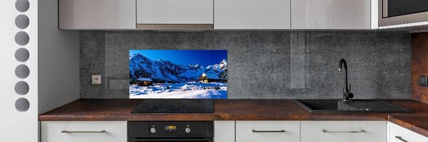Sticlă pentru bucătărie Case în munții Tatra