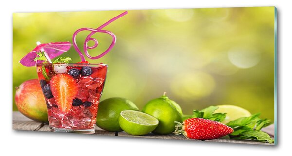 Sticlă printata bucătărie cocktail de fructe
