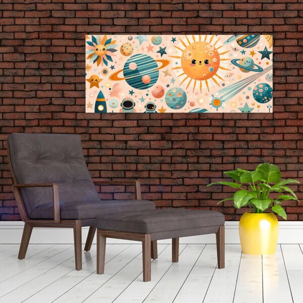 Tablou - Fragmente din spațiu (120x50 cm)