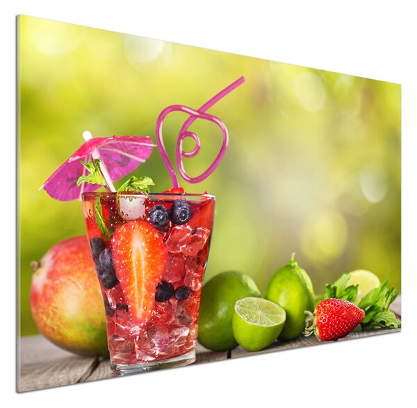 Sticlă printata bucătărie cocktail de fructe