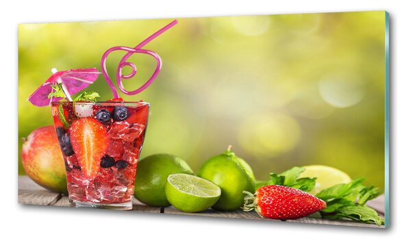 Sticlă printata bucătărie cocktail de fructe