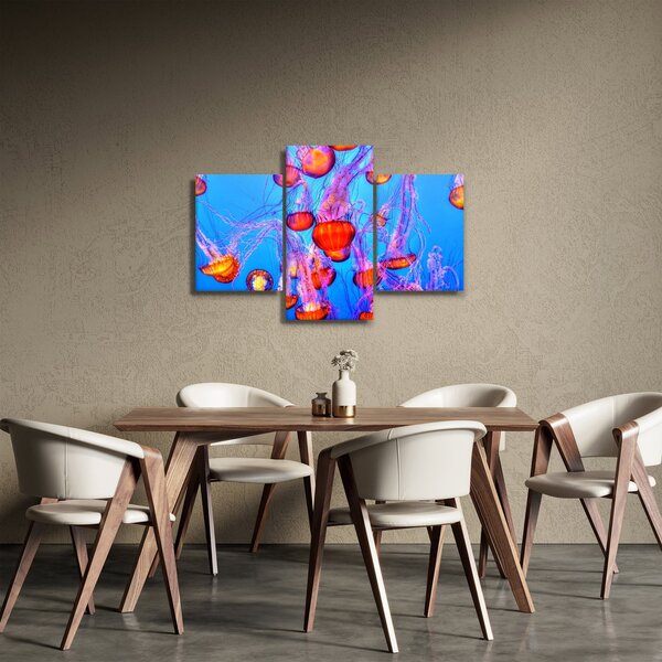 Tablou cu meduse în mare (90x60 cm)