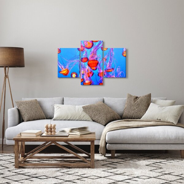 Tablou cu meduse în mare (90x60 cm)
