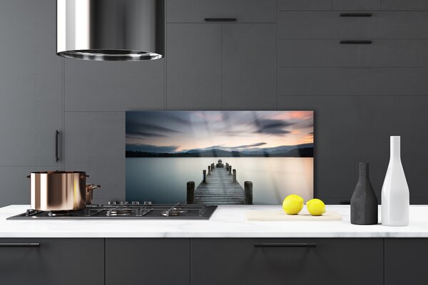Panou sticla bucatarie Podul Sea Arhitectura Gray