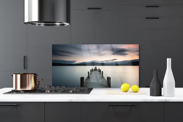 Panou sticla bucatarie Podul Sea Arhitectura Gray