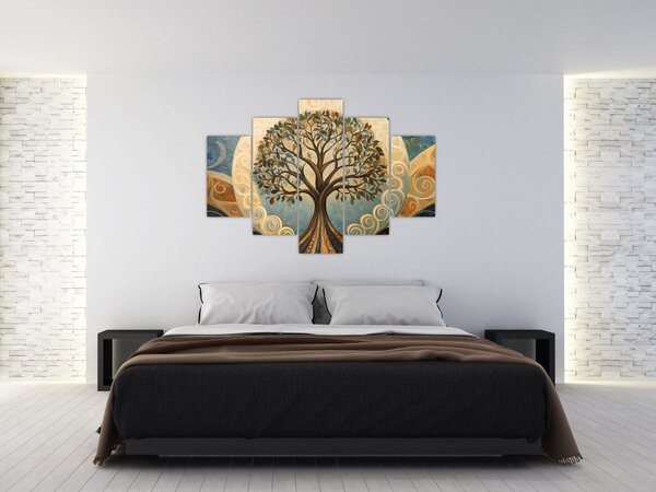 Tablou – Arborele vieții și spirale (150x105 cm)