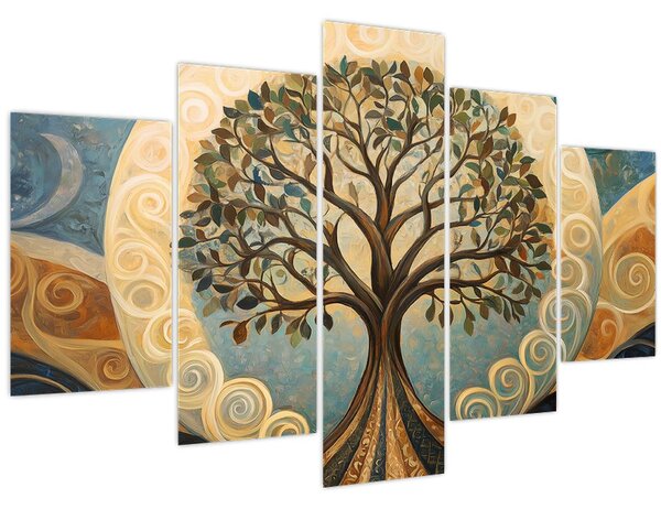 Tablou – Arborele vieții și spirale (150x105 cm)