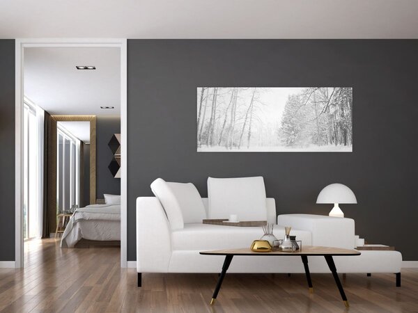 Tablou - Pier de lemn în timpul iernii (120x50 cm)