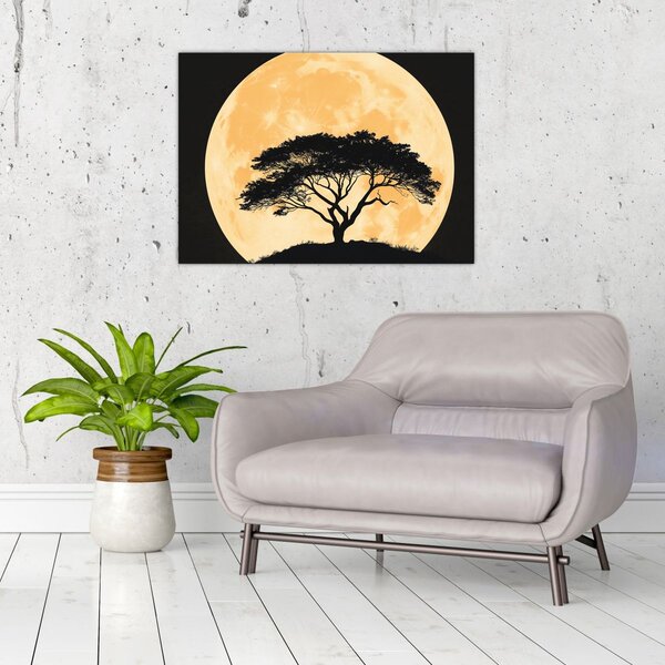 Tablou – Arbore în lună plină aurie II. (70x50 cm)