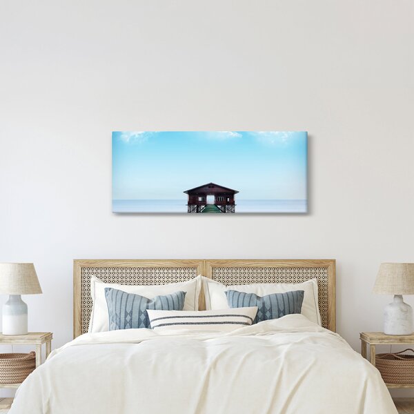 Tablou cu casă pe mare (120x50 cm)