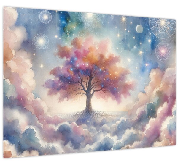 Tablou – Arborele vieții printre nori (70x50 cm)