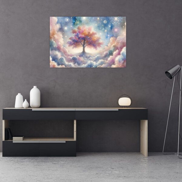 Tablou – Arborele vieții printre nori (90x60 cm)