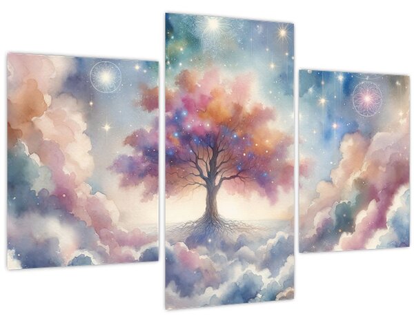 Tablou – Arborele vieții printre nori (90x60 cm)