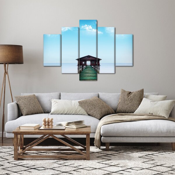Tablou cu casă pe mare (150x105 cm)
