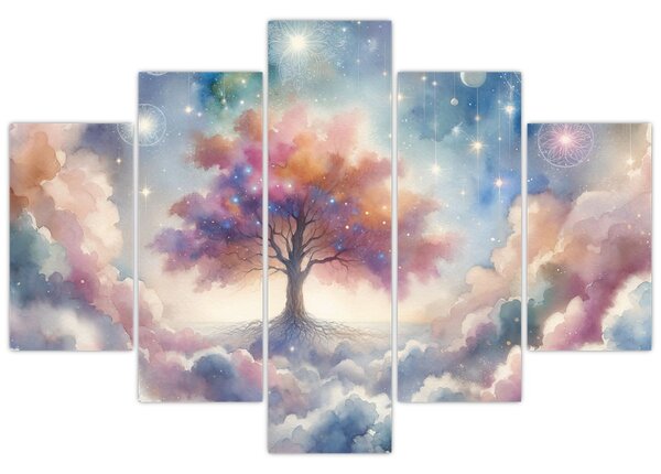 Tablou – Arborele vieții printre nori (150x105 cm)