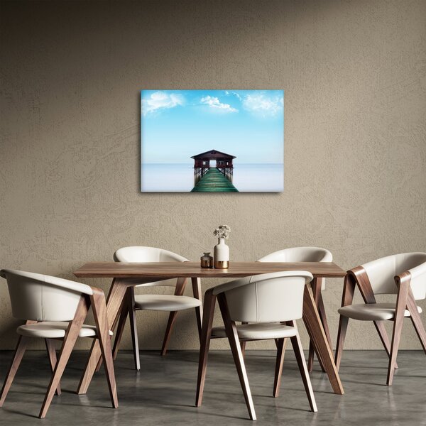 Tablou cu casă pe mare (70x50 cm)