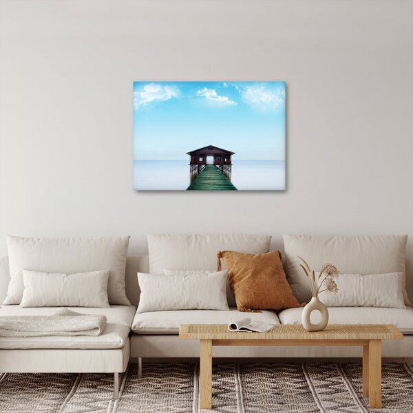 Tablou cu casă pe mare (70x50 cm)