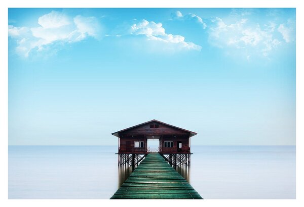 Tablou cu casă pe mare (90x60 cm)
